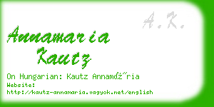 annamaria kautz business card